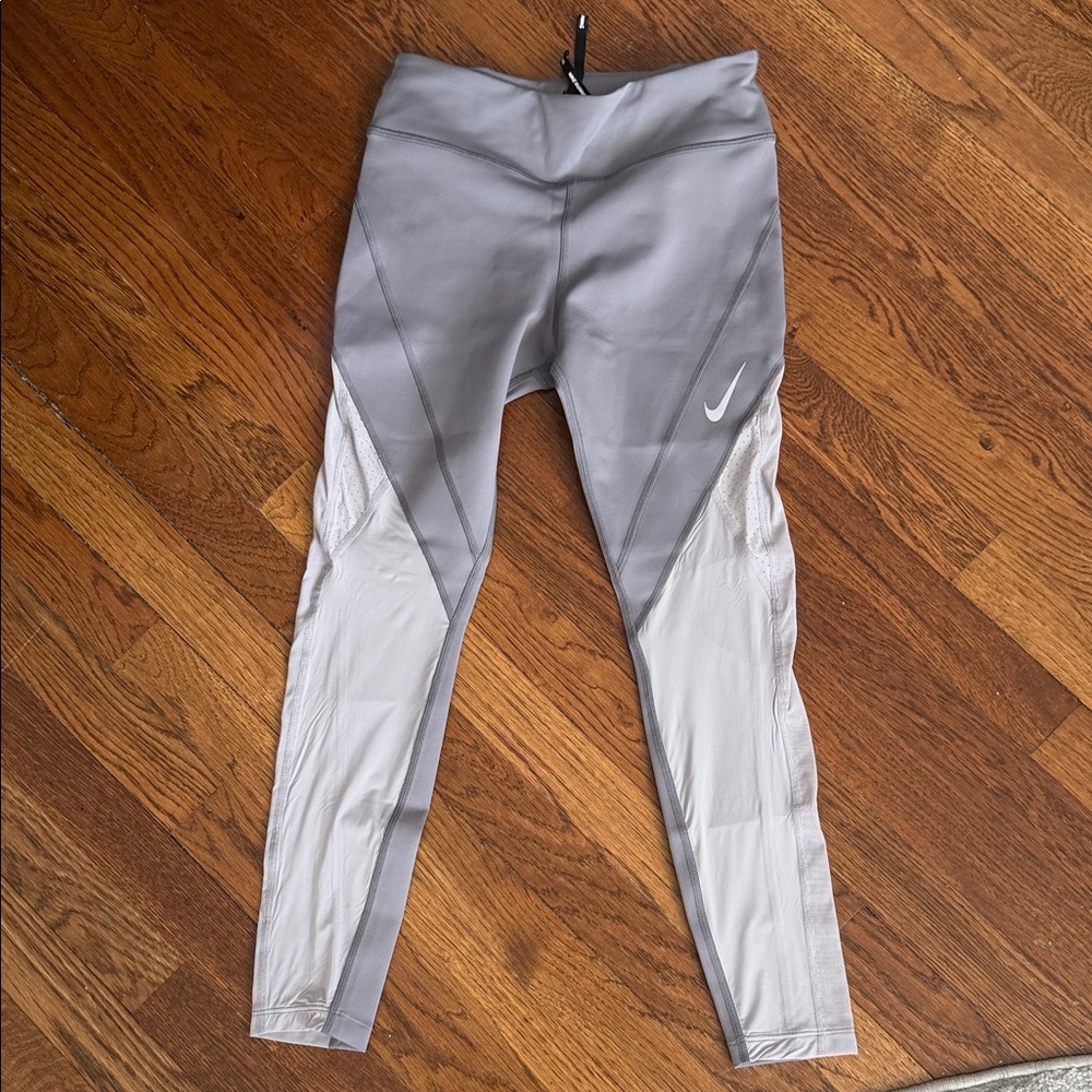 Nike Women’s Gray and Light Gray Dri-Fit Athletic Leggings